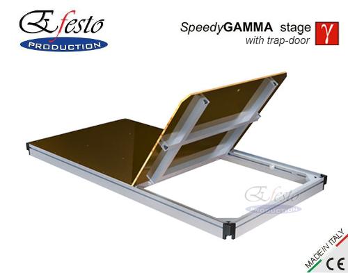 Speedy Gamma stage with trap-door