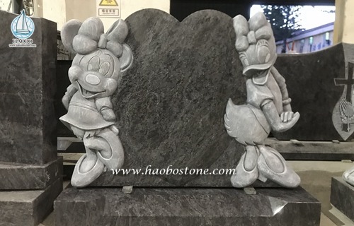 Granite Cartoon Minnie Mouse with Daisy Duck Gravestone