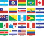 Bandiere Centro e Sud America per abbigliamento ricamate 
