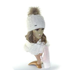 Completo invernale da donna e ragazza, cappello, sciarpa, guanti