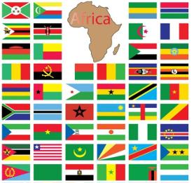 Bandiere Africa per abbigliamento ricamate
