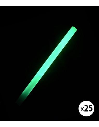 25 bastoncini luminosi fluorescenti da 24 cm