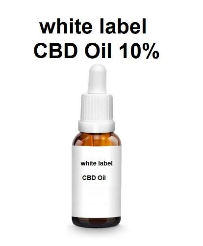 etichetta bianca olio di CBD 10%