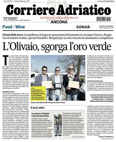 L'Olivaio sul Corriere Adriatico