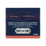 Gillette king c. lame di ricambio per rasoio di sicurezza da uomo 10 lame